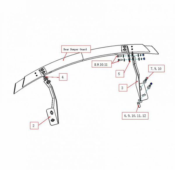 Black Horse Off Road Bumper Guard (MPN: 8D118503SS-DL)