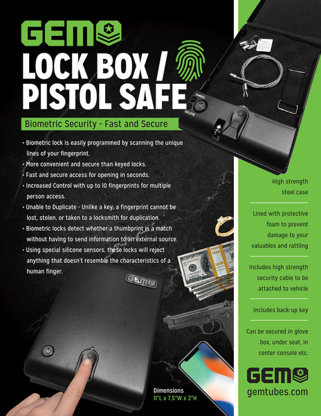 GEM Tube Products Glove Box Safe (MPN: 900000)