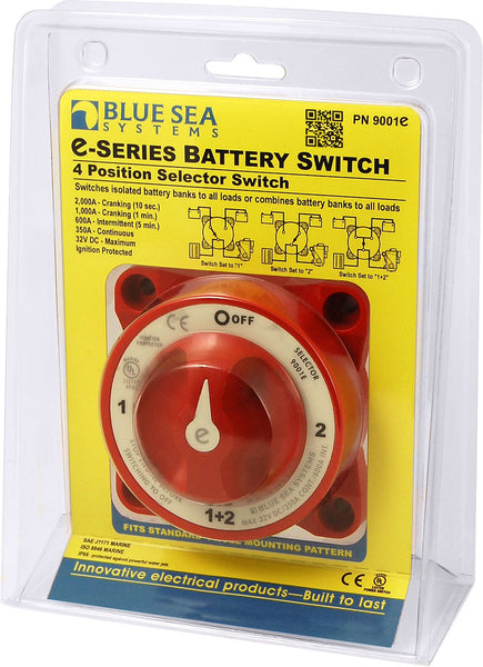 Blue Sea Battery Selector Switch E-Series (MPN: 9001E-BSS)