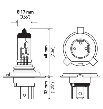 Hella Halogen Headlight Bulb (MPN: 9003)