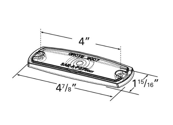 Grote Turn Signal Parking Side Marker Light Lens (MPN: 90073)