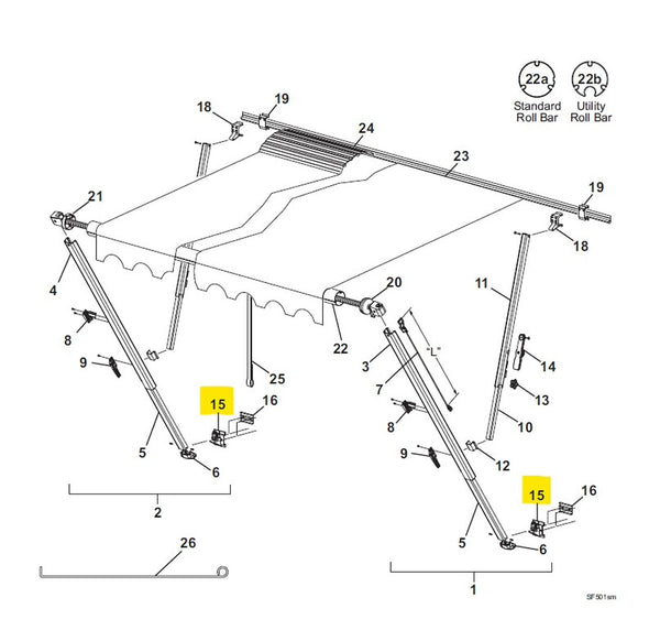 Carefree Awning Bracket (MPN: 901019W)