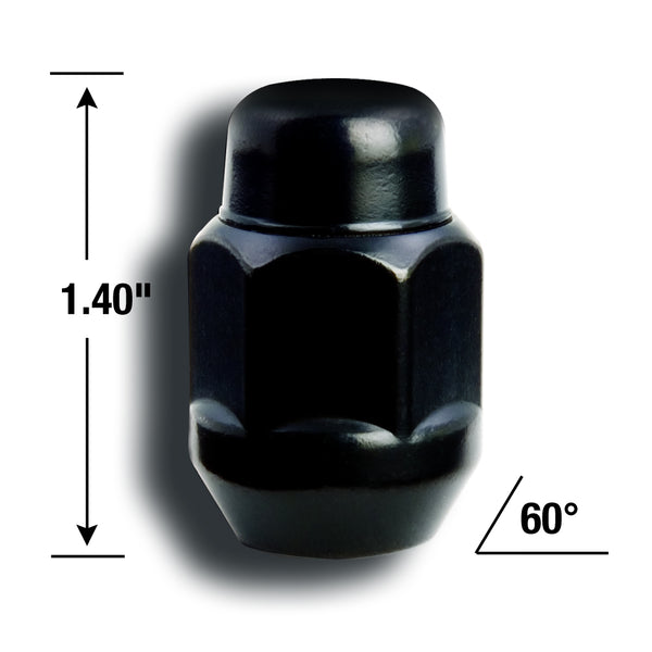 Gorilla Lug Nut Acorn Bulge Black Chrome (MPN: 91187BCB)