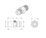 Earl's Adapter Fitting -8 AN Male To 3/8 Inch Male Pipe (MPN: 981608ERL)