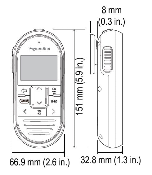 Raymarine VHF Radio Handset (MPN: A80289)