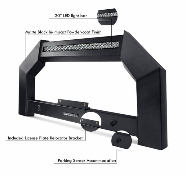 Black Horse Off Road Bull Bar (MPN: AB-TO22)