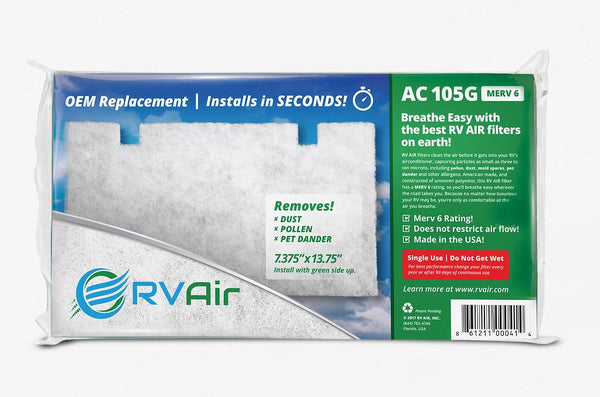 RV Air Air Conditioner Filter (MPN: AC 105G)