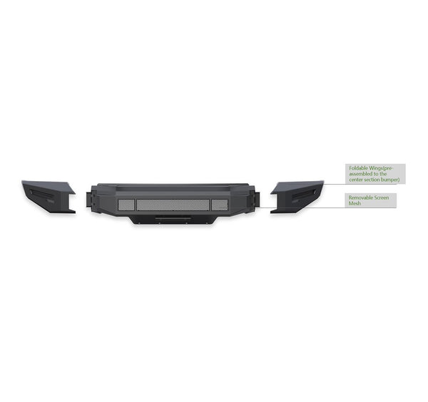 Black Horse Off Road Armour II Modular Bumper (MPN: AFB-FR19-BU)