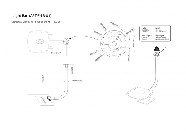 Scanstrut Navigation Light Mount (MPN: APT-F-LB-01)