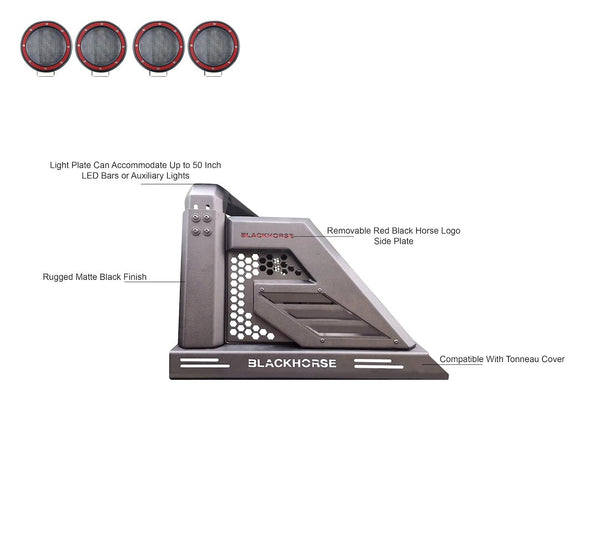 Black Horse Off Road Truck Bed Bar (MPN: AR2-05B-PLFR)