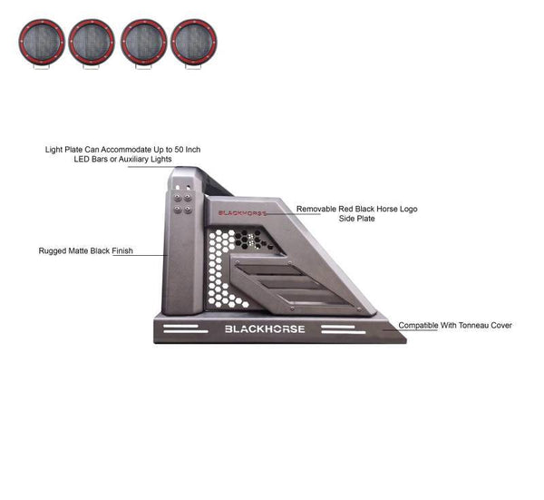Black Horse Off Road Truck Bed Bar (MPN: AR2-05B-PLFR)