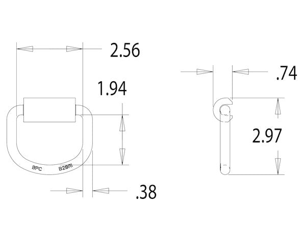 Buyers Products Heavy Duty Rope Ring (MPN: B28F)