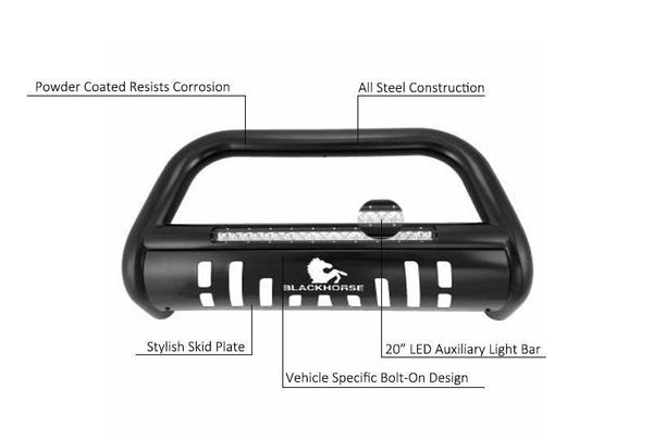 Black Horse Off Road Bull Bar (MPN: BE-FOF2B)