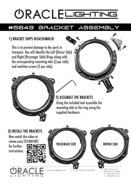 Oracle Lighting Headlight Mounting Kit (MPN: 5843-504)