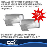 Coast To Coast Chrome Plated Mirror Covers (MPN: CCIMC67496)