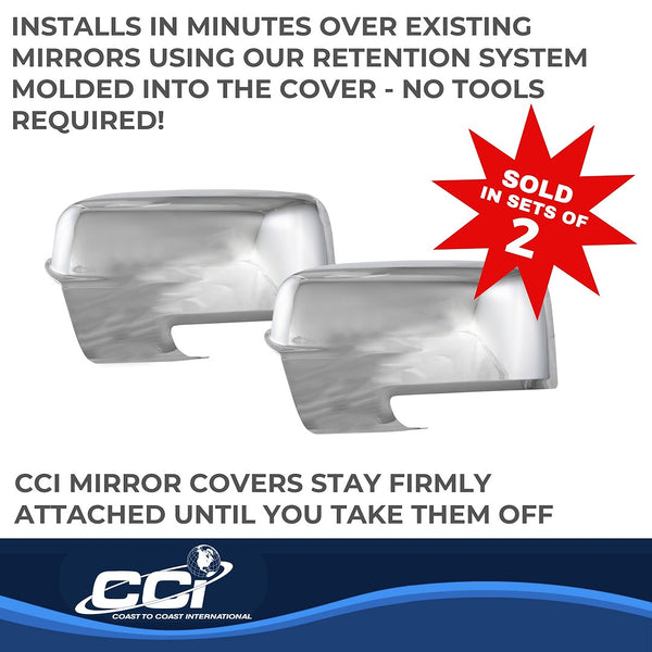 Coast To Coast Chrome Plated Mirror Covers (MPN: CCIMC67496)