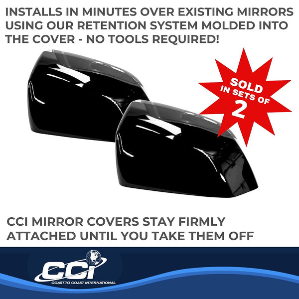 Coast To Coast Exterior Mirror Cover Set (MPN: CCIMC67548BK)