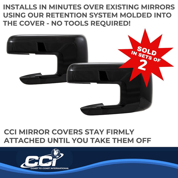 Coast To Coast Exterior Mirror Cover Set (MPN: CCIMC67550BLK)