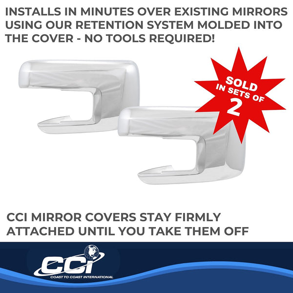 Coast To Coast Chrome Plated Mirror Covers (MPN: CCIMC67550)