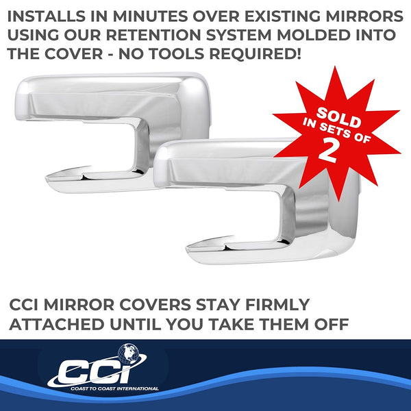 Coast To Coast Chrome Plated Mirror Covers (MPN: CCIMC67551)