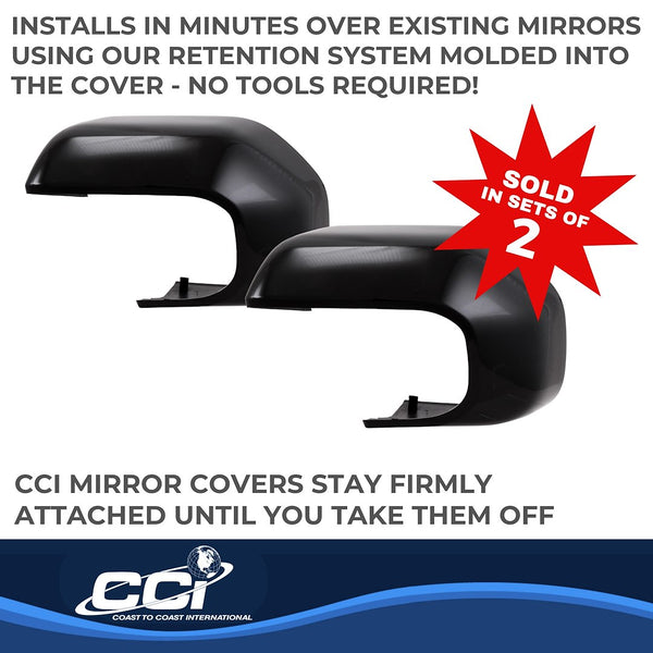 Coast To Coast Exterior Mirror Cover Set (MPN: CCIMC67552BLK)