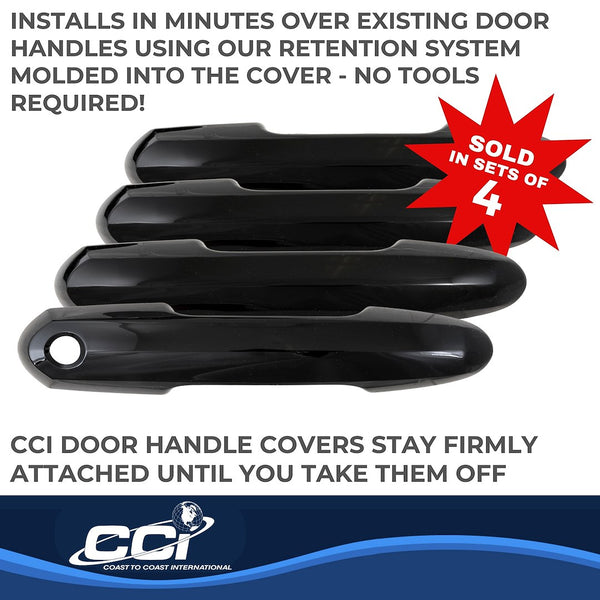 Coast To Coast Door Handle Cover Set (MPN: DH68594BLK)