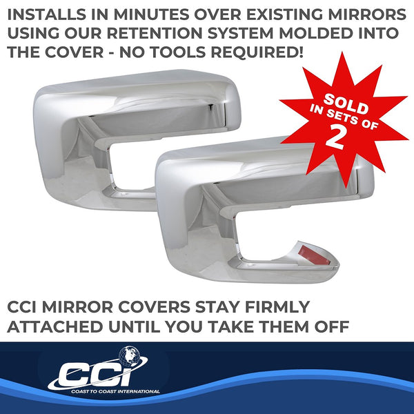 Coast To Coast Chrome Plated Mirror Covers (MPN: MC67556)