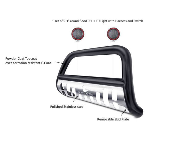 Black Horse Off Road Bull Bar (MPN: CBBS-GMC3105SP-PLFR)