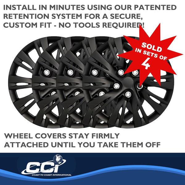 Coast To Coast Wheel Cover Set (MPN: IWC103715BLK)