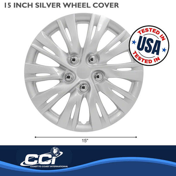 Coast To Coast Wheel Cover 15 Inch Silver (MPN: IWC103715S)