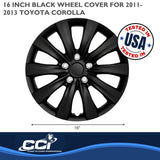 Coast To Coast Wheel Cover Set (MPN: IWC103816BLK)