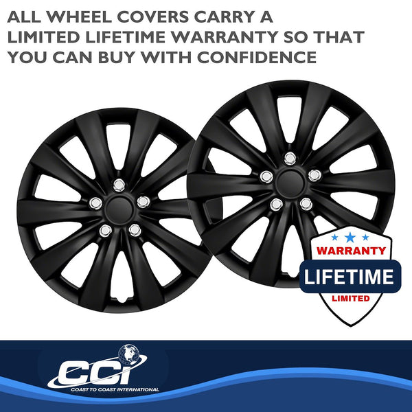 Coast To Coast Wheel Cover Set (MPN: IWC103816BLK)