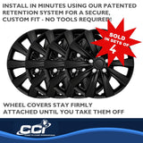 Coast To Coast Wheel Cover Set (MPN: IWC103816BLK)