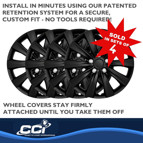 Coast To Coast Wheel Cover Set (MPN: IWC103816BLK)