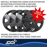 Coast To Coast Wheel Cover 15 Inch (MPN: IWC42215BLK)