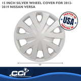 Coast To Coast Wheel Cover 15 Inch Silver (MPN: 49615S)