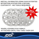 Coast To Coast Wheel Cover 15 Inch Silver (MPN: 49615S)