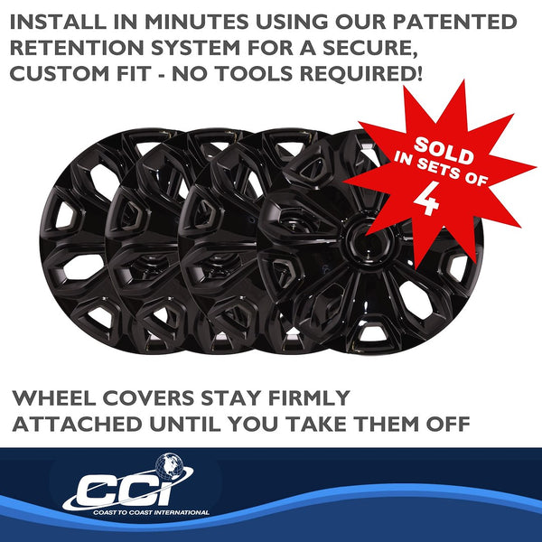 Coast To Coast Wheel Cover Set (MPN: IWC51216BLK)