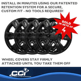 Coast To Coast Wheel Cover Set (MPN: IWC54016BLK)