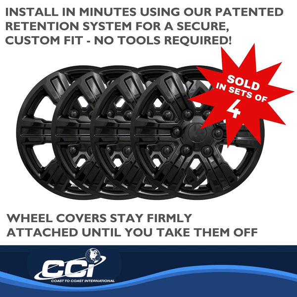 Coast To Coast Wheel Cover Set (MPN: IWC54016BLK)