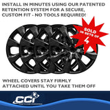 Coast To Coast Wheel Cover Set (MPN: IWC54216BLK)