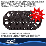 Coast To Coast Wheel Cover Set (MPN: 54616BLK)