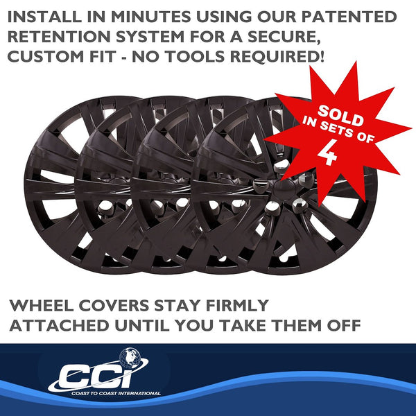 Coast To Coast Wheel Cover Set (MPN: 54616BLK)