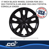 Coast To Coast Wheel Cover Set (MPN: IWC55617BLK)