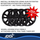 Coast To Coast Wheel Cover Set (MPN: IWC55617BLK)