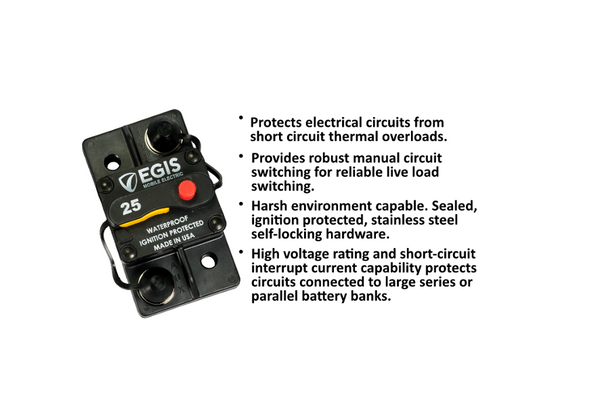 Egis Circuit Breaker 25 AMP (MPN: 4703-025)