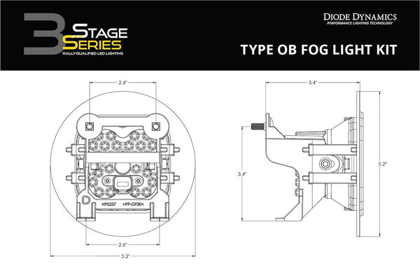 Diode Dynamics Stage Series Max LED Fog Light (MPN: DD7074)