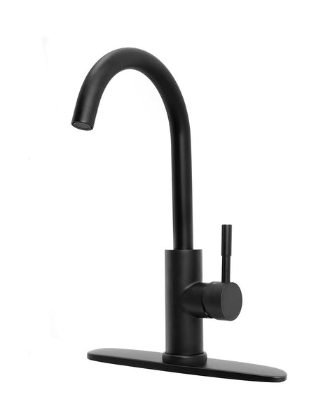 Dura Faucet Streamline Gooseneck Kitchen Faucet (MPN: DF-MK531LK-MB)