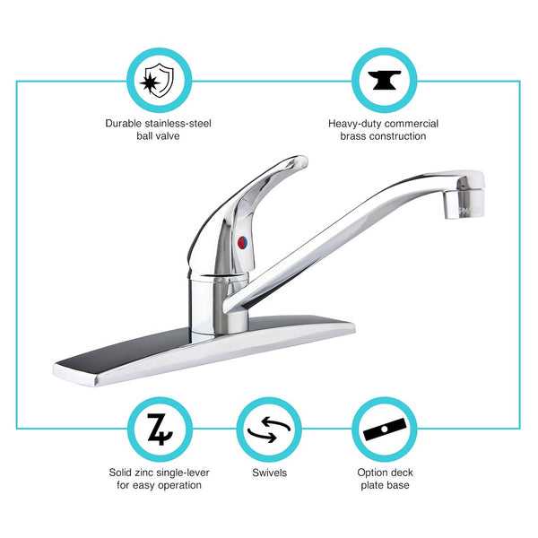 Dura Faucet Kitchen Faucet (MPN: DF-NMK600-CP)