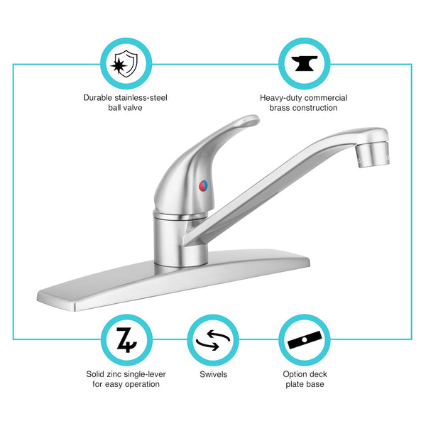 Dura Faucet Kitchen Faucet (MPN: DF-NMK600-SN)